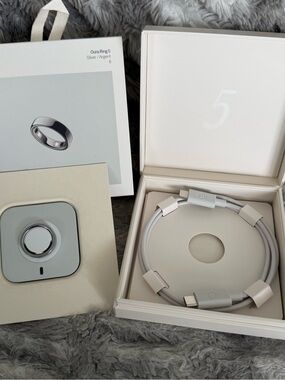 OURA RING GEN 5 FULL SET SILVER SIZE 8